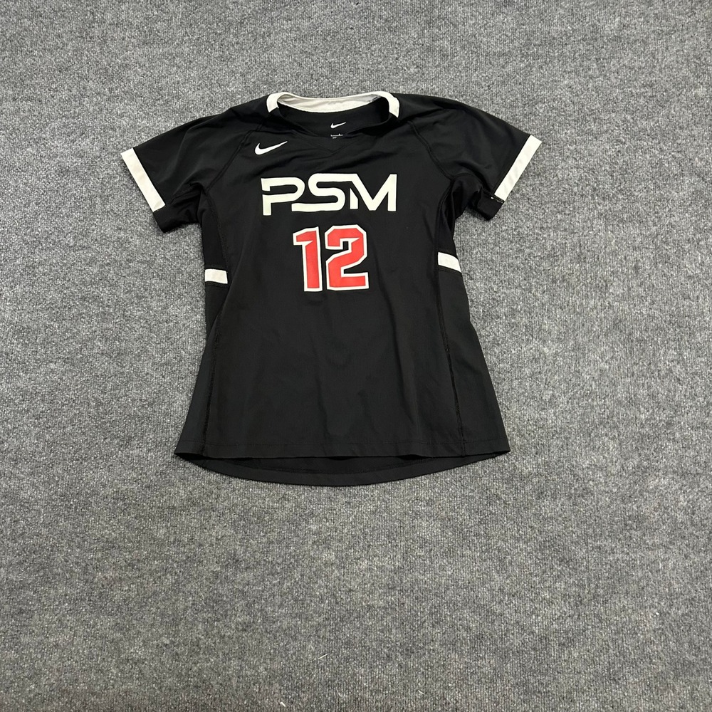 Nike Jersey Womens Size L Black PSM Volleyball Empowered Mahler 12 Athletic Mesh